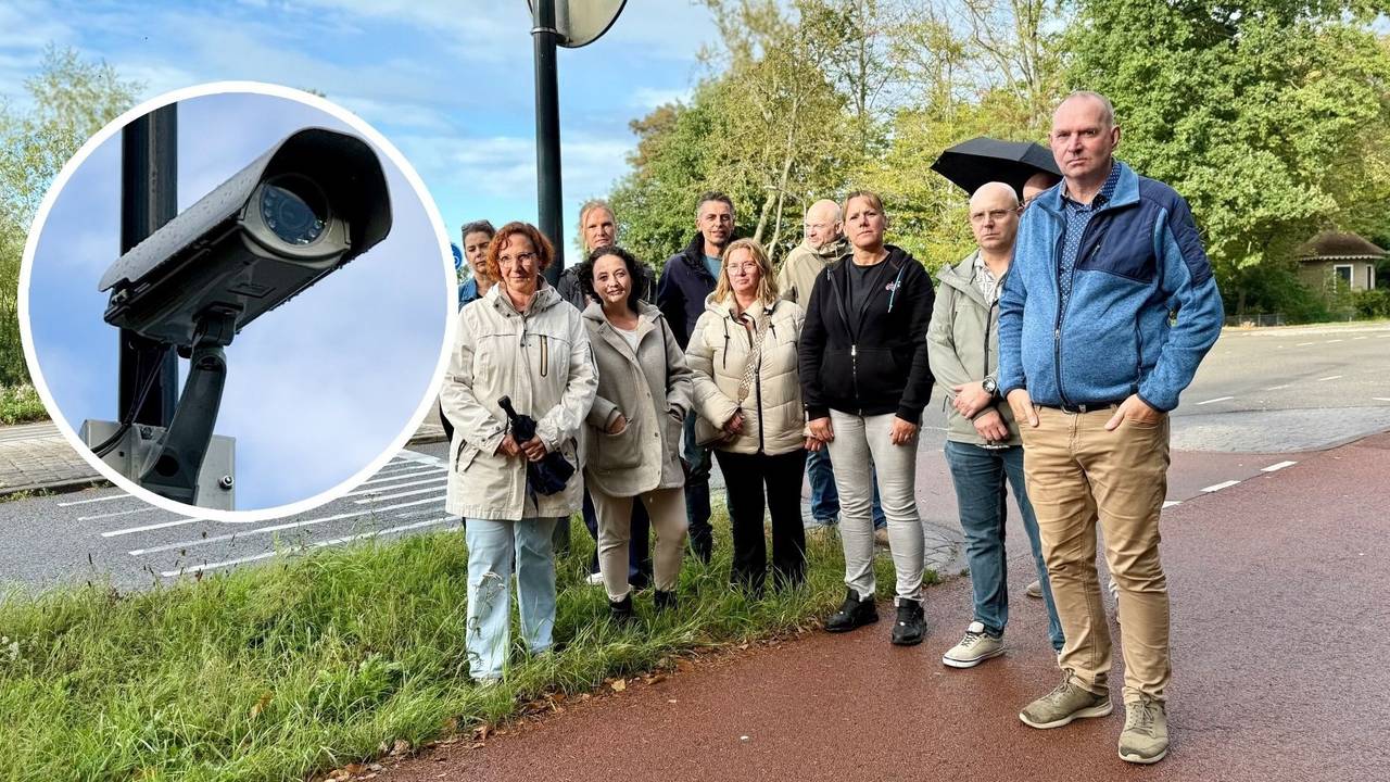 Automobilisten uit Etten-Leur protesteren tegen de spitsafsluiting van de Leursebaan (foto: Erik Peeters).
