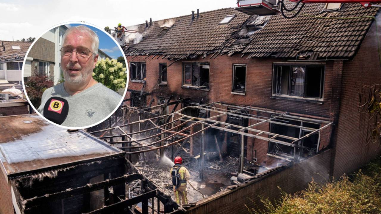 Jan, de man van wie zijn vrouw 112 belde nadat de brand was uitgebroken (foto's: Omroep Brabant/Dave Hendriks).