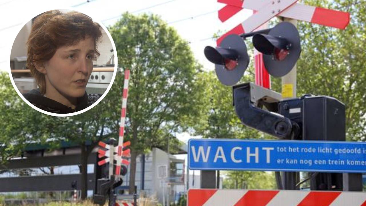 Sam Post en een spoorwegovergang (archieffoto: Karin Kamp).