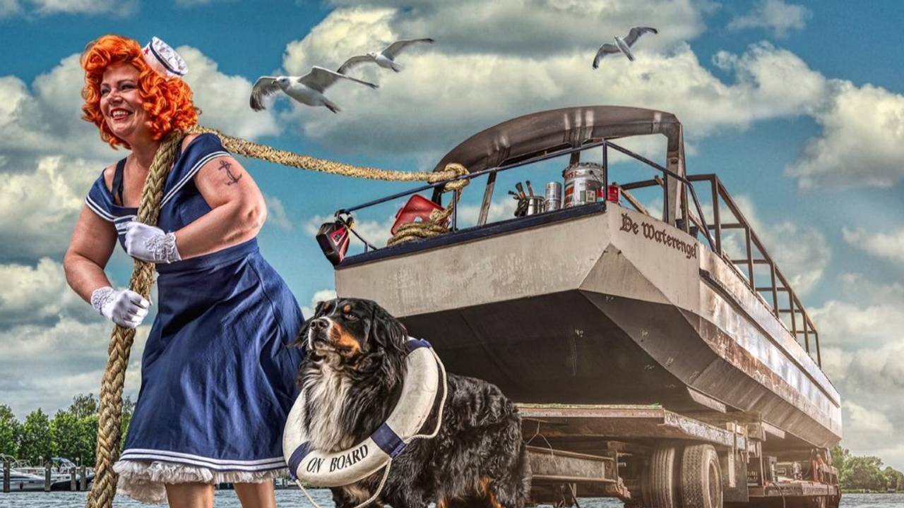 Nancy vaarde 14 dagen op een vlot door Brabant om geld in te zamelen voor haar boot.