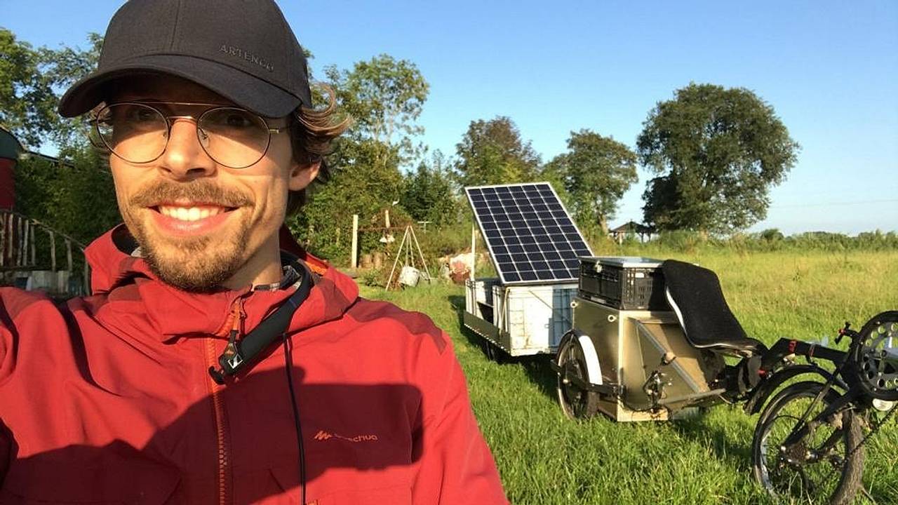 De bijzondere fiets werd uit Martijns voortuin gestolen. (Foto: Martijn van den Heuvel)