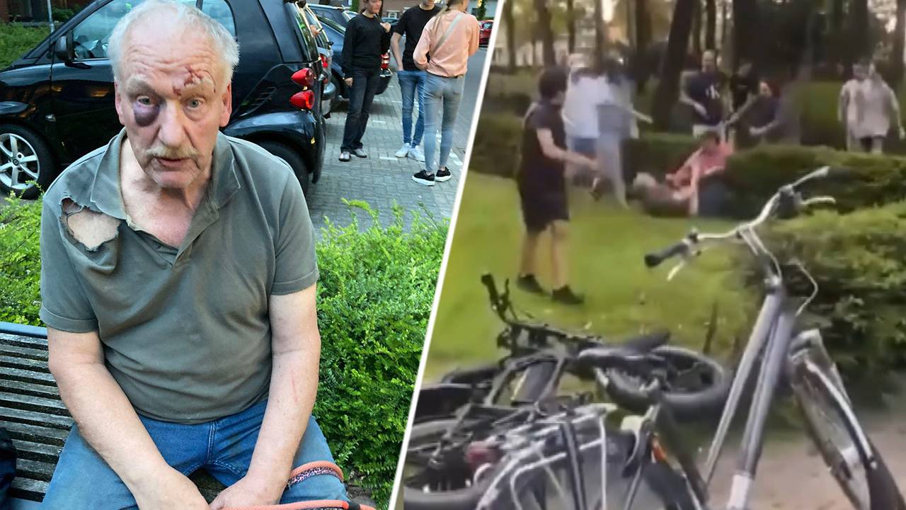 Martin van Wees direct na de mishandeling in het Processiepark (eigen foto).