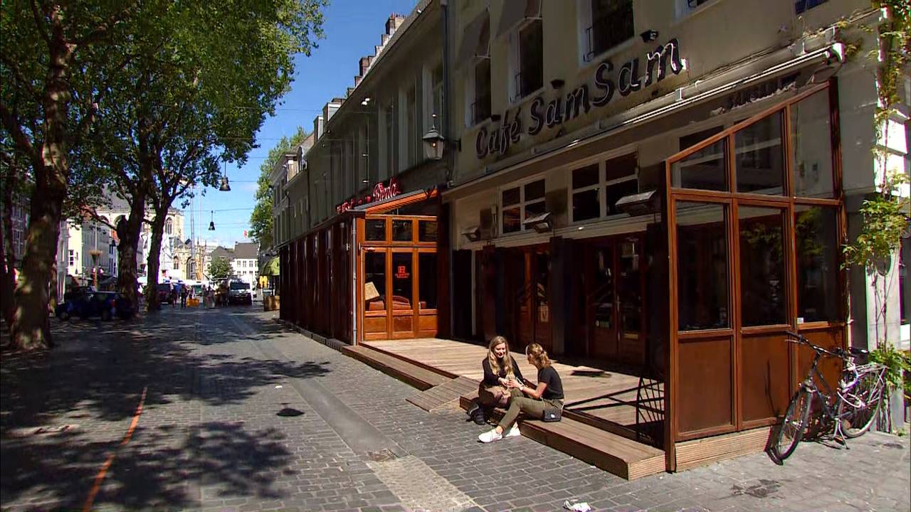 Lege straten in Breda op Bevrijdingsdag.