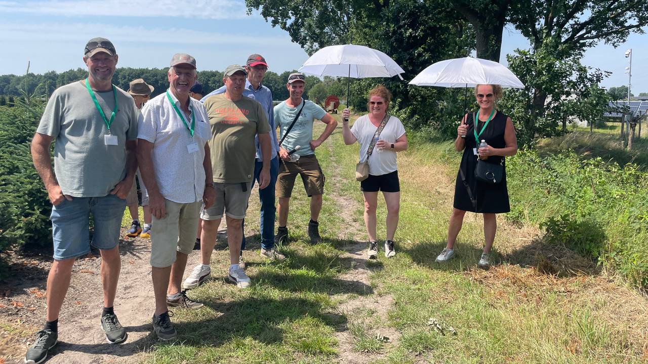 Boomkwekers in de brandende zon (foto: René van Hoof)