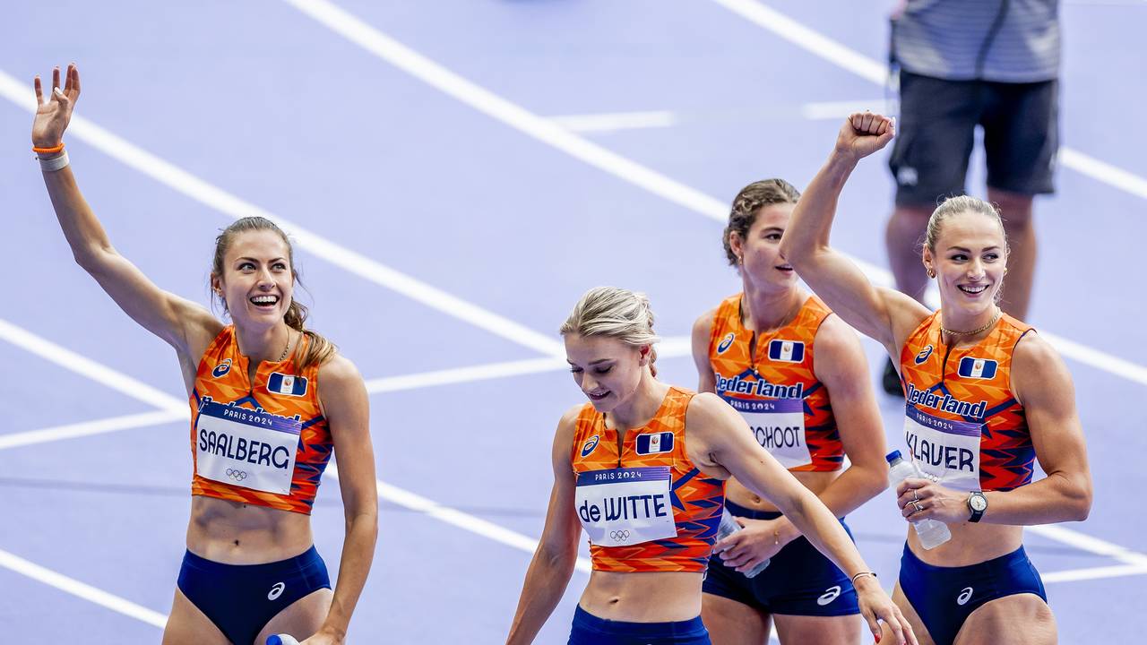 Eveline Saalberg plaatste zich met het Nederlands vrouwenestafetteteam voor de finale van de 4x400 meter (foto: ANP 2024/Remko de Waal).