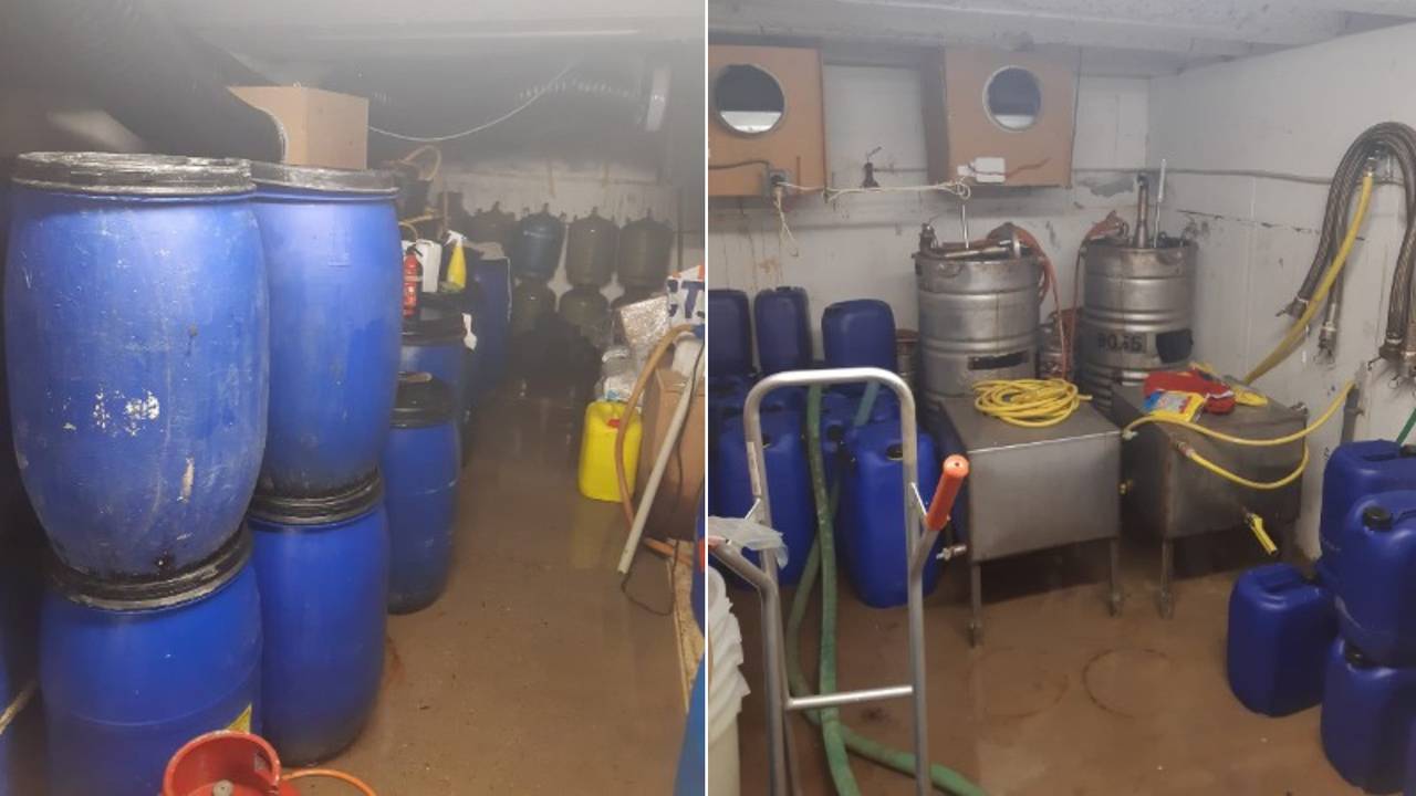 Het drugslab in Vleuten (foto's: politie).