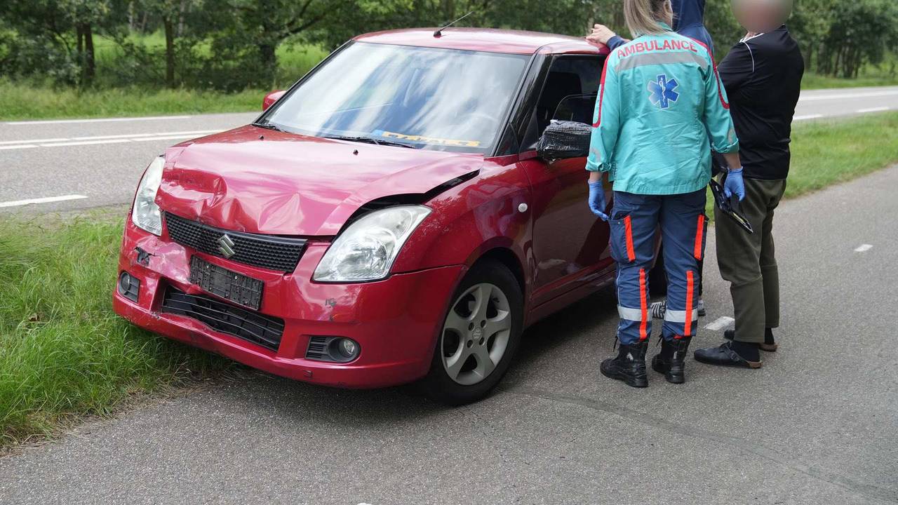 Botsing in Budel (foto: SQ Vision).