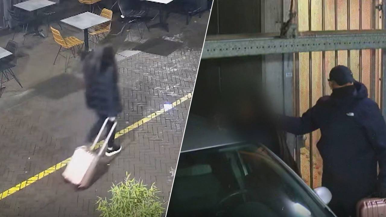 Op camerabeelden is te zien dat de vrouw belaagd wordt en met het koffertje naar het casino loopt.