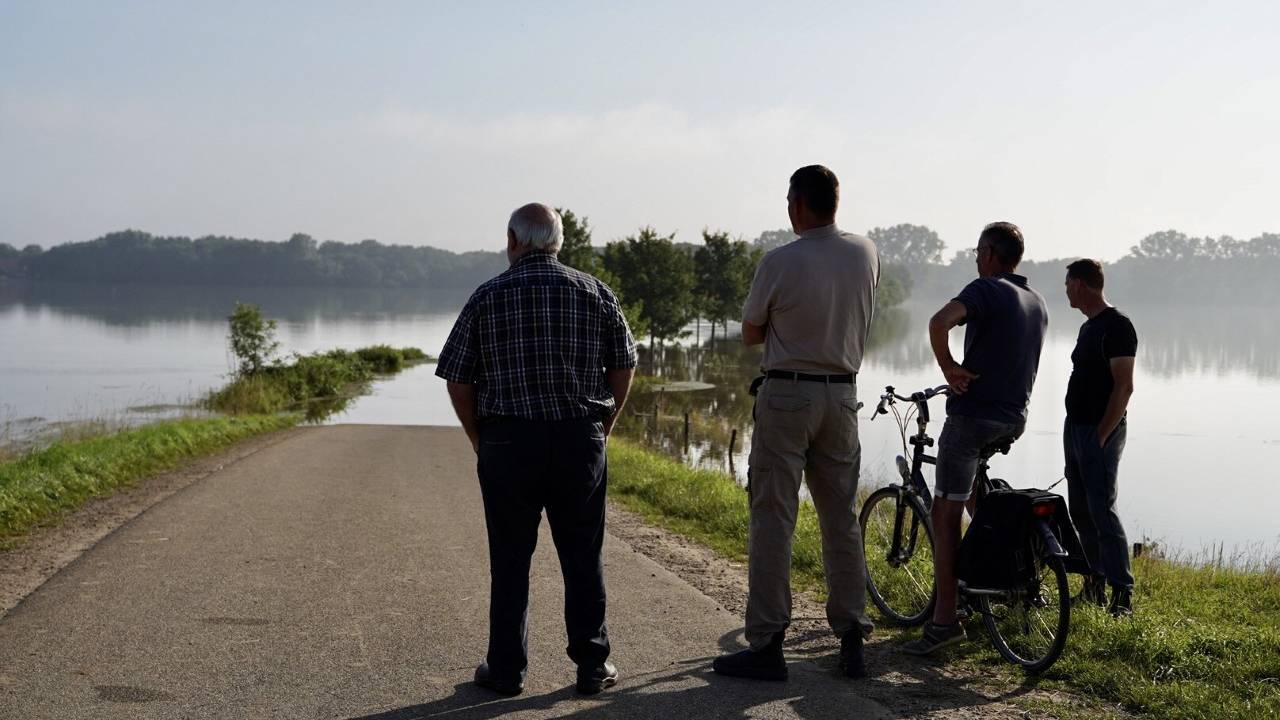Hoogste punt Maas in Vortum-Mullem bereikt. (Foto: Rob van Kaathoven)