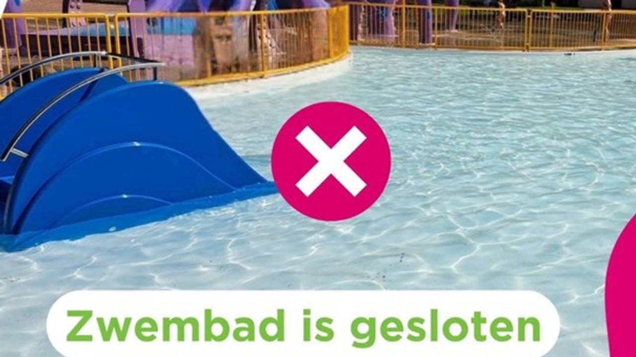 Het nieuwe zwembad van de Splinter blijft voorlopig dicht (foto: Speelpark De Splinter).