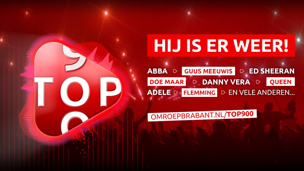De Top 900 is te horen bij ons op de radio vanaf 17 september.