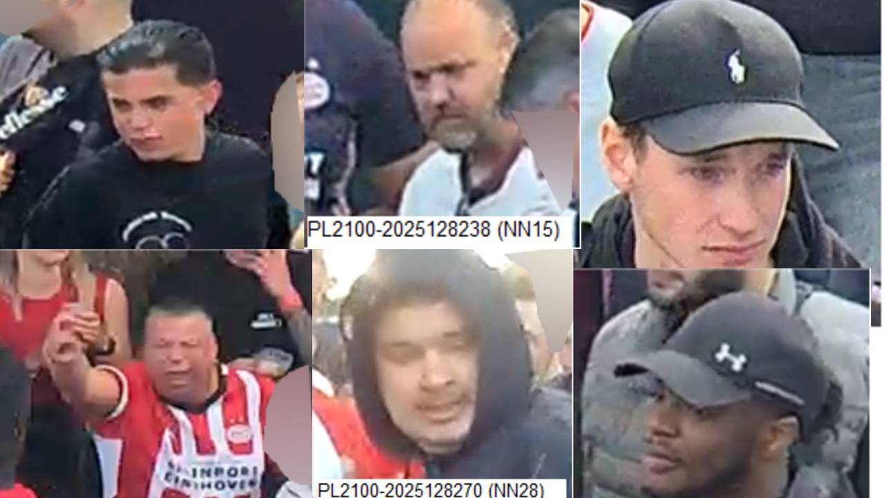 Politie deelt opnieuw herkenbare foto's relschoppers kampioensfeest PSV