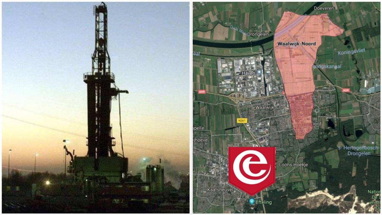 De gaswinning is al jaren een buikpijndossier in Waalwijk en omgeving (fotocompositie: Omroep Brabant).