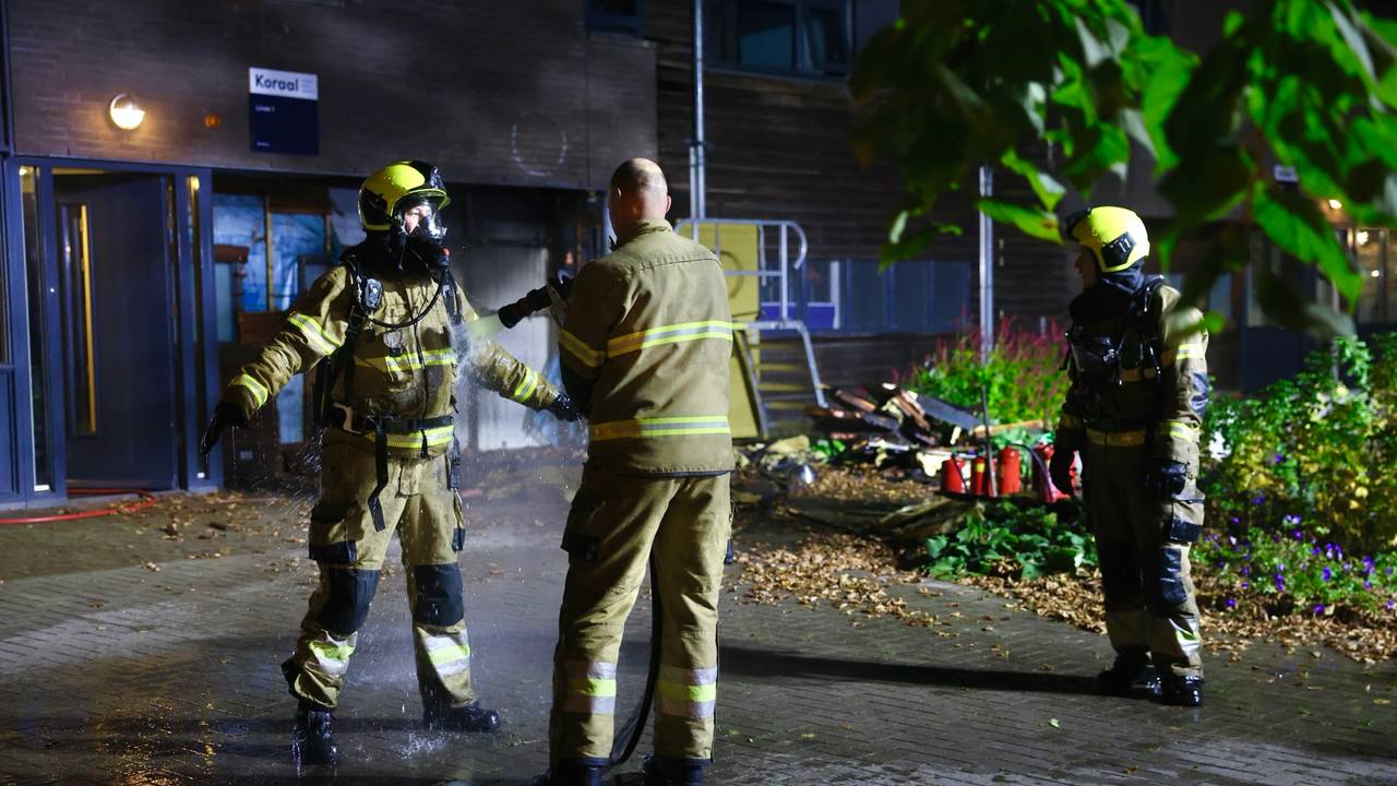 Brand bij De La Salle in Boxtel (foto: Sander van Gils/SQ Vision).