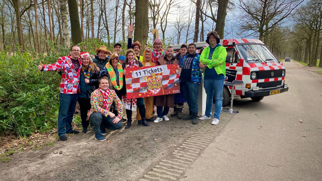 De blije winnaars van de tickets in 2020.