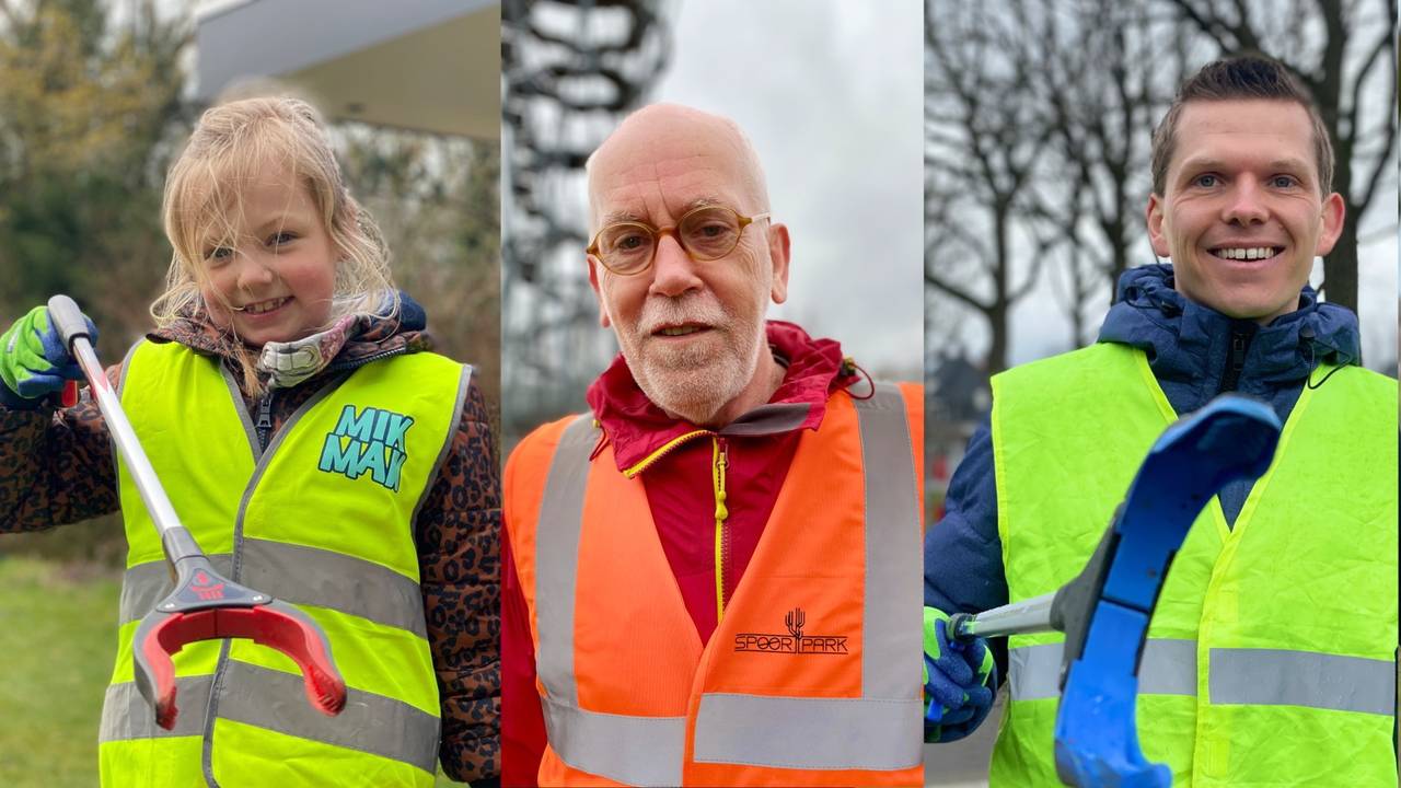 Jong en oud helpt mee Brabant schoon te maken (foto's: Jan Peels)
