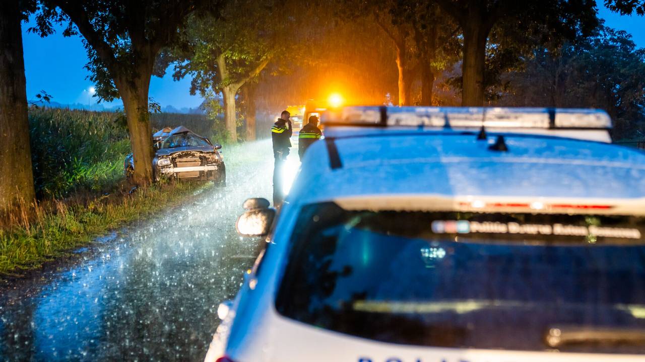 Dode bij ernstig ongeluk, automobilist botste met auto op boom.