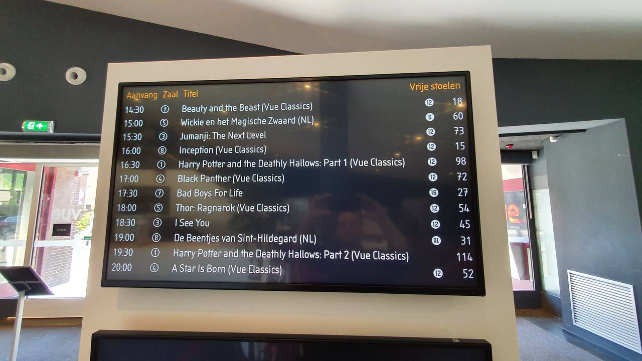 Deze films draaien in Vue