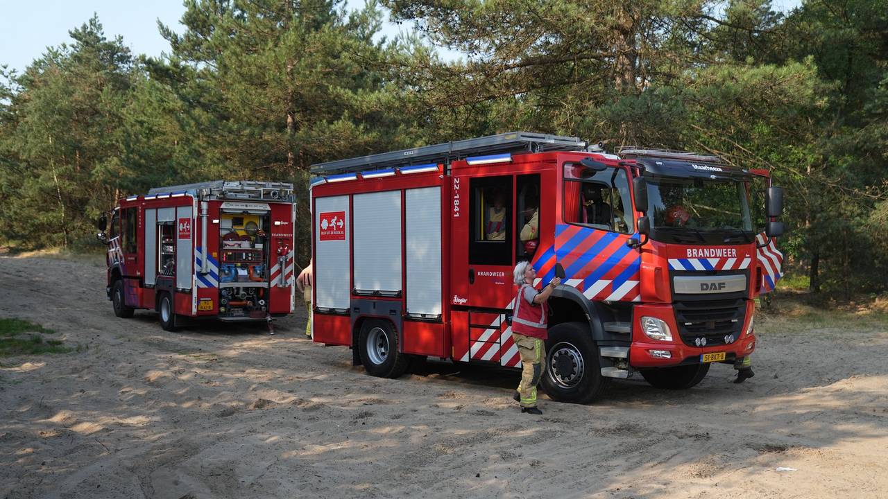 De brandweer kreeg het vuur aan de Geuzendijk tussen Budel en Weert onder controle (foto: WdG/SQ Vision).