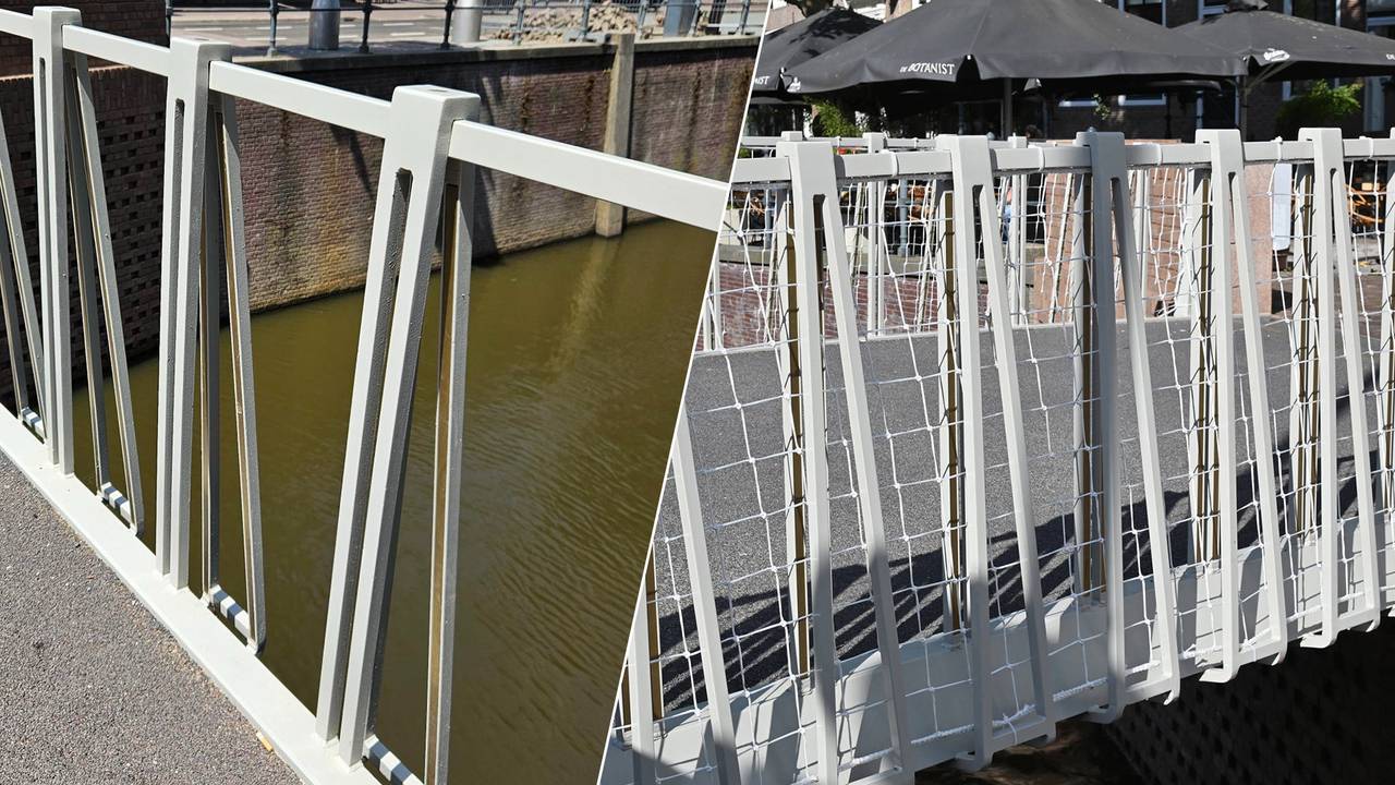 De brug met open en dichte spijlen (foto's : SP Breda en Perry Roovers/Persbureau Heitink).