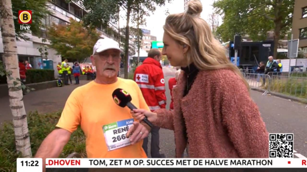 René voelde zich beroerd na de kwart marathon.