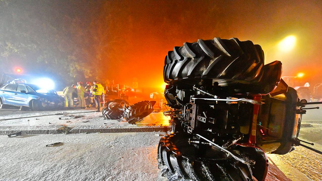 De geramde tractor (foto: Rico Vogels/SQ Vision).