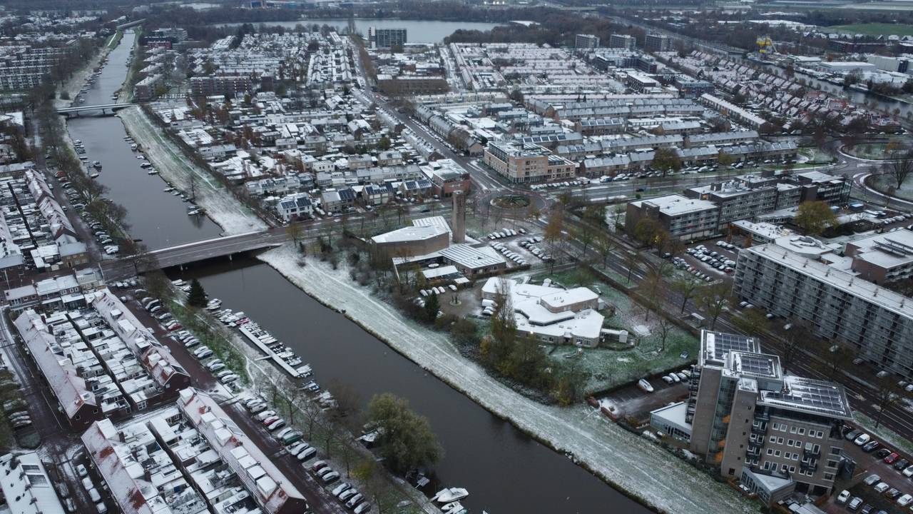 Winters Den Bosch van bovenaf gezien (foto: Bart Meesters/Persbureau Heitink).