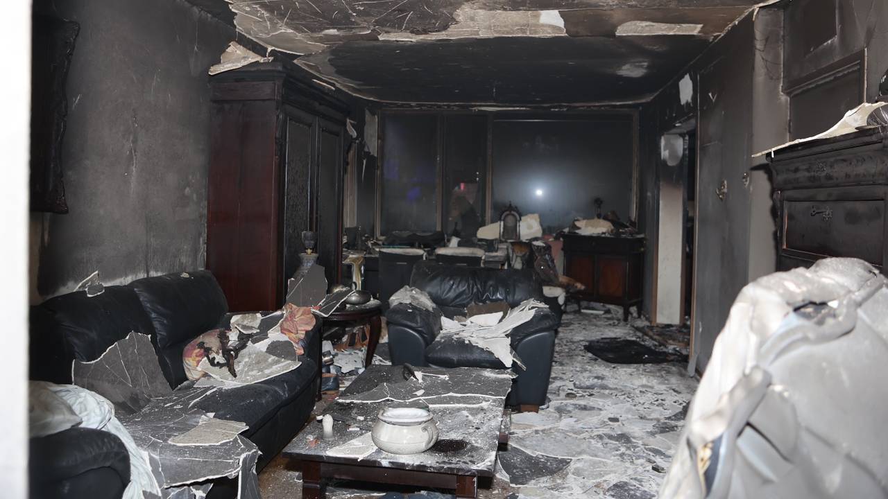 De grootste schade was binnen (foto: Bart Meesters).