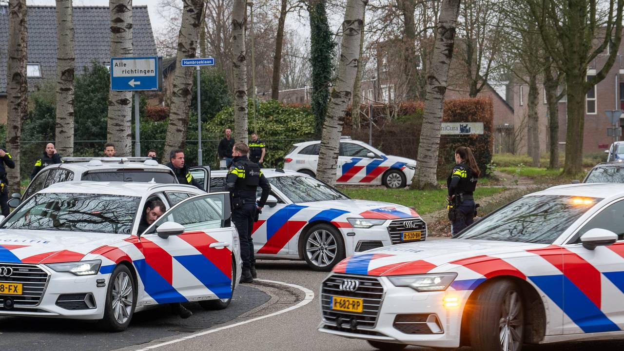 Veel politie bij de arrestatie in Breda.