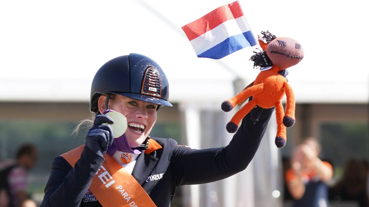 Rixt van der Horst pakte twee gouden medailles op het EK (foto: ANP/Hollandse Hoogte/Mathilde Dusol).