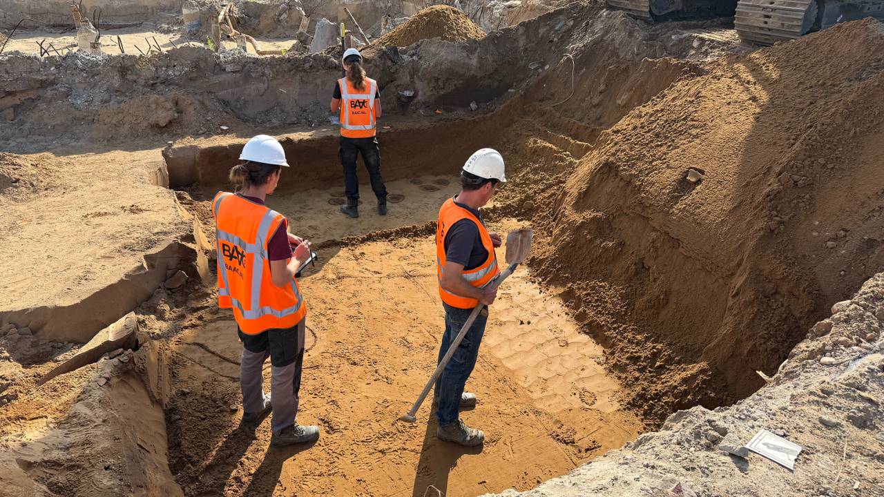 Opgravingen in Cuijk (foto: Jos Verkuijlen).