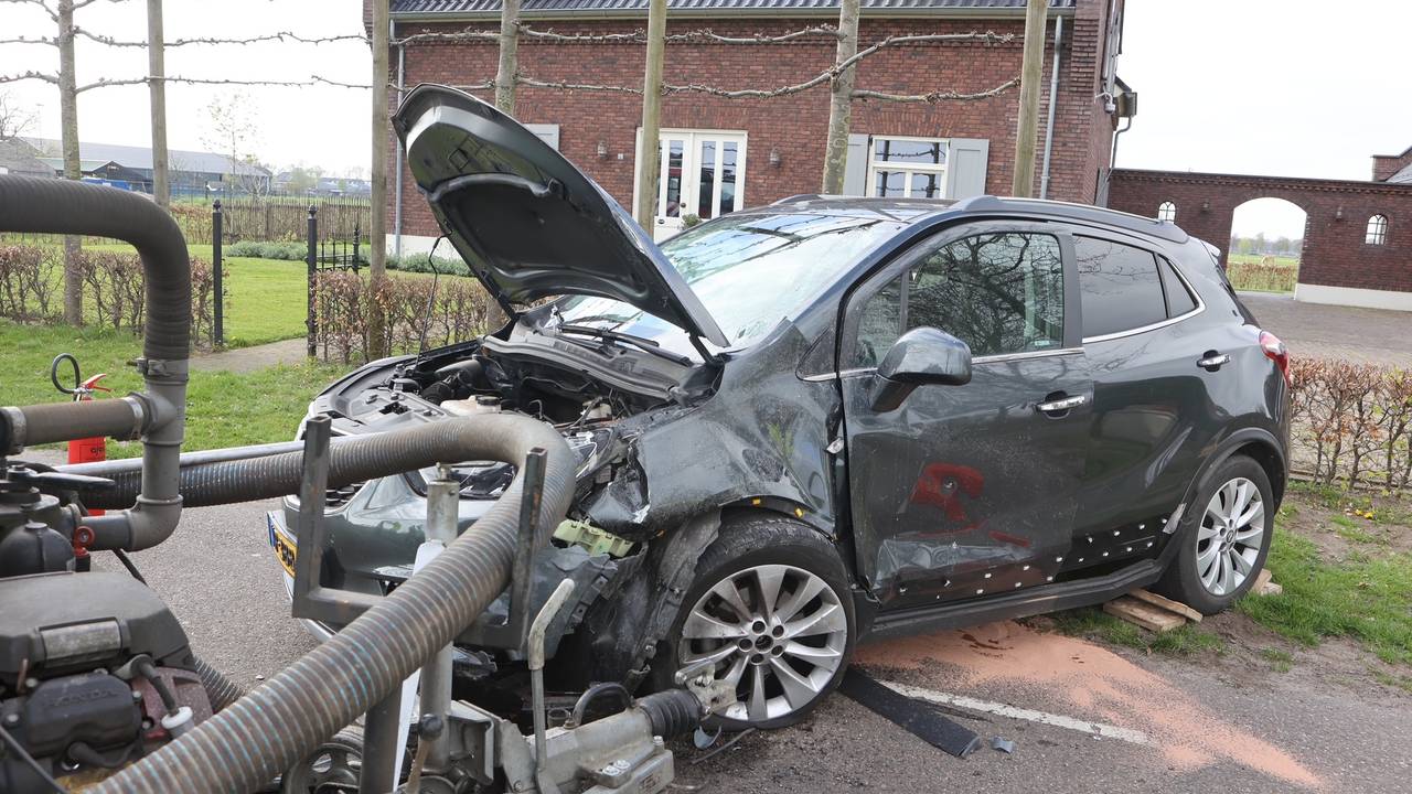 Water tank exploded into car, elderly couple taken to hospital