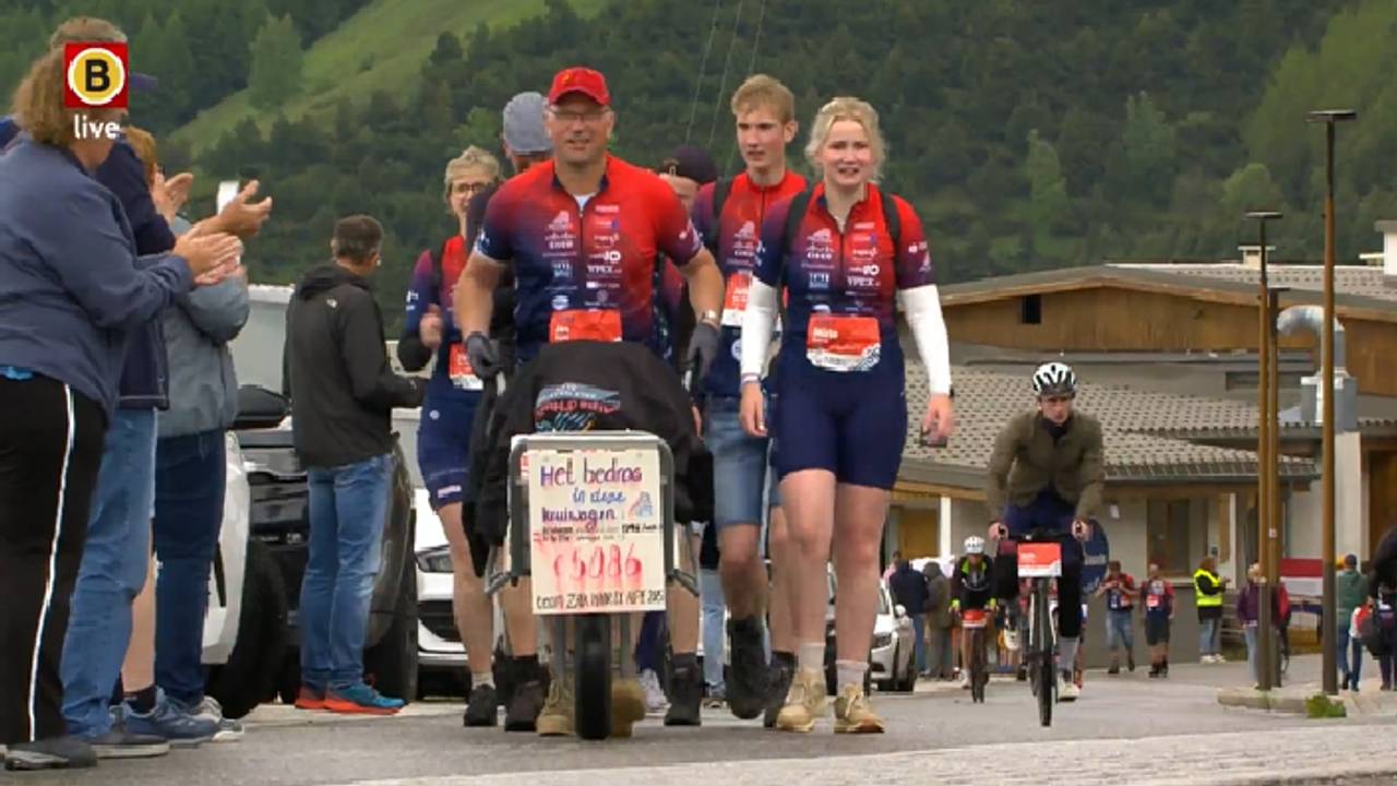 Wandelen met een zware kruiwagen. 