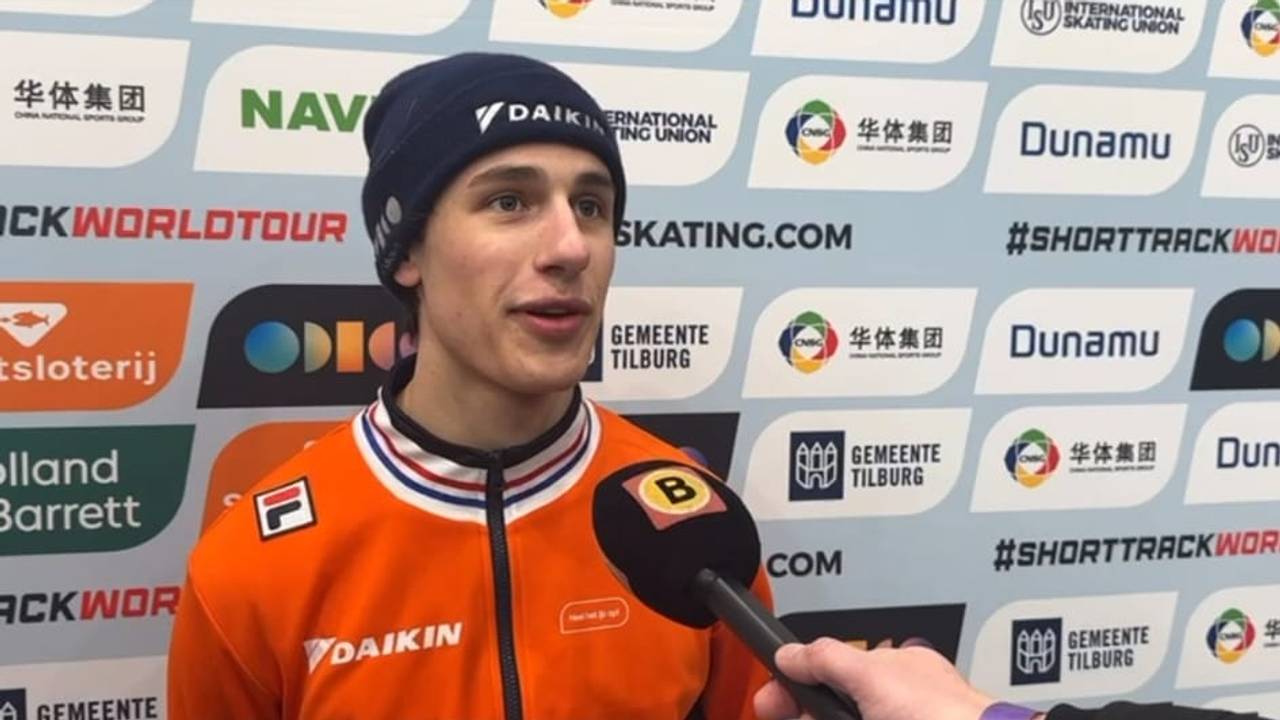 Daan Kos in het IJssportcentrum Tilburg.