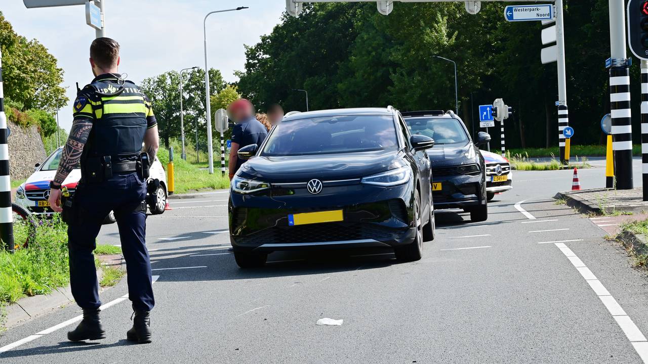 De auto die bij het ongeluk betrokken was (foto: Perry Roovers/SQ Vision).