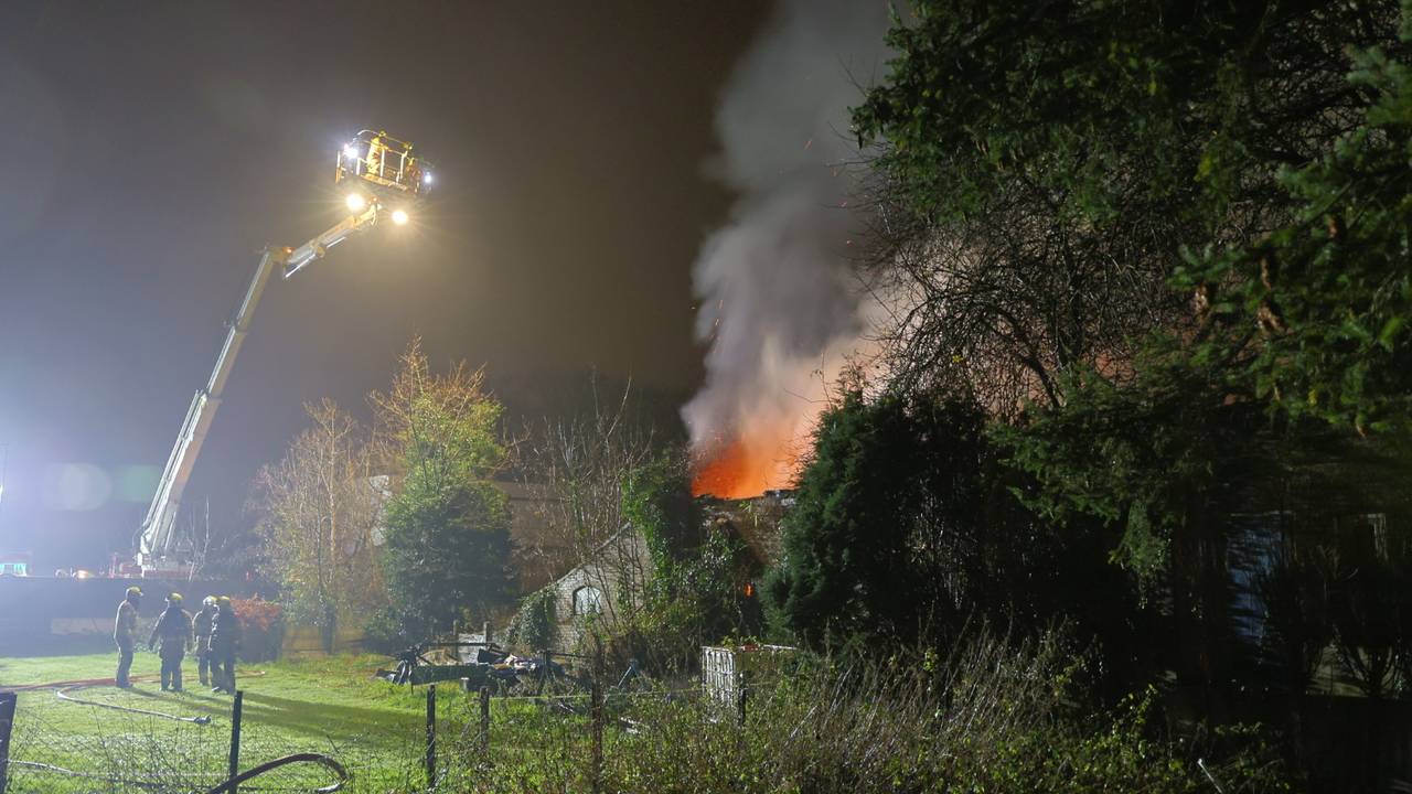 Er werd onder meer een hoogwerker ingezet (foto: Persbureau SK-Media/SQ Vision).