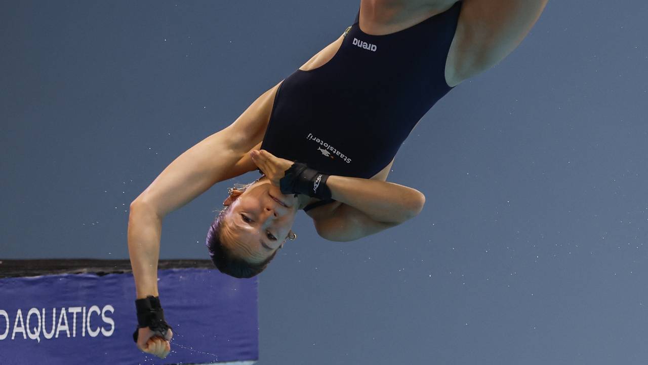 Else Praasterink in actie op het WK in Singapore (foto: EPA/Rungroj Yongrit, via ANP).