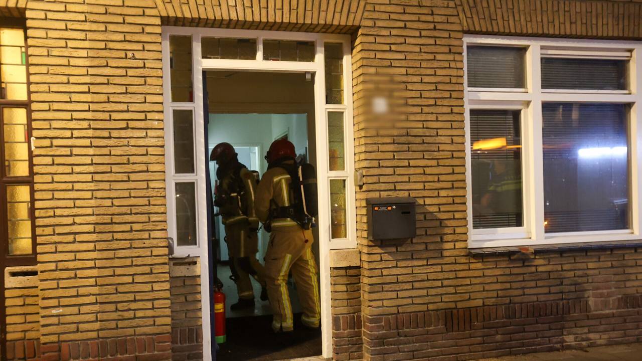 Brand in meterkast (foto: Arno van der Linden/SQ Vision).