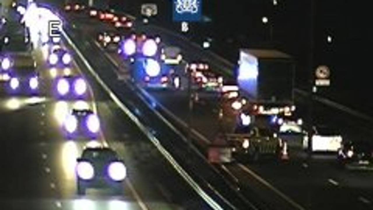 Uur vertraging op A58 door ongeluk.