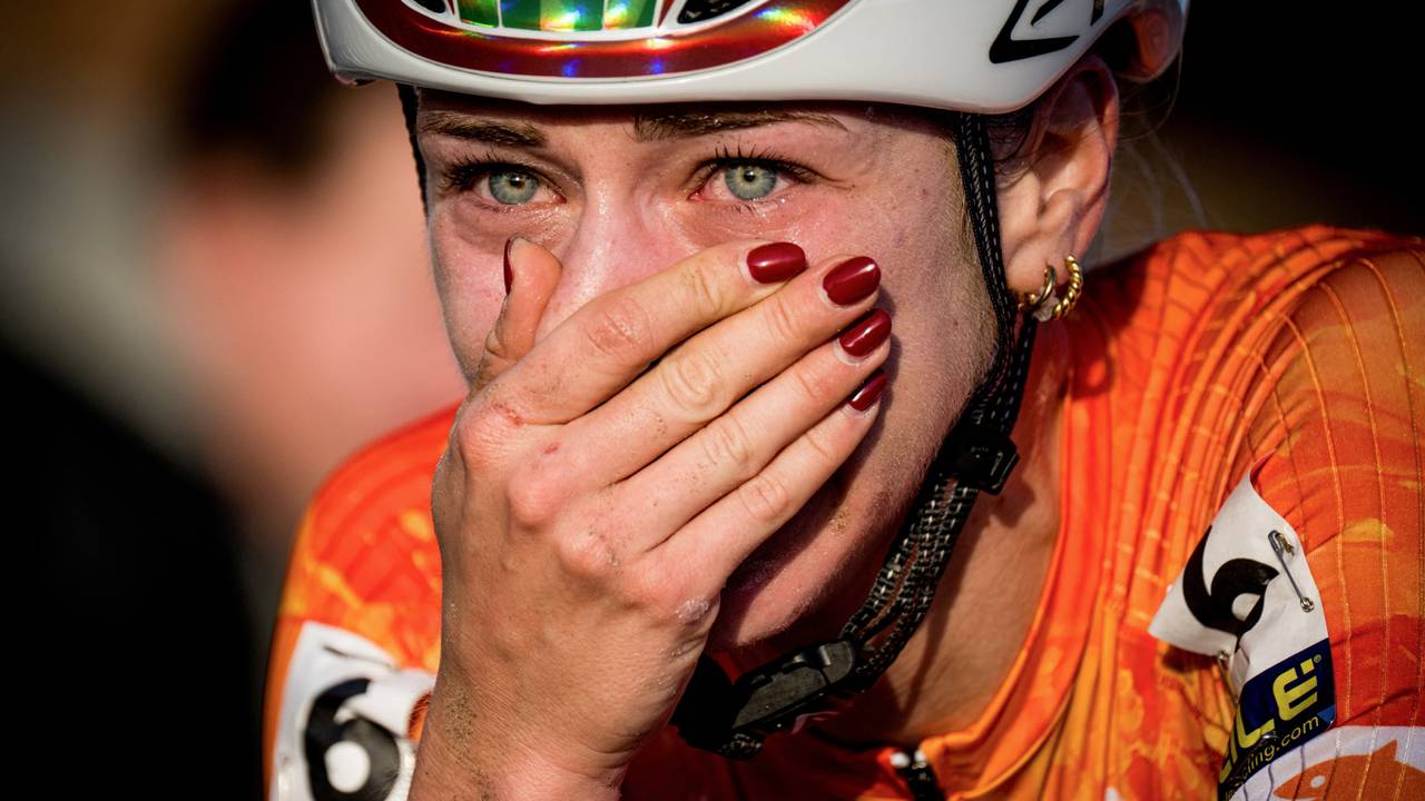 Inge van der Heijden na haar eerste EK-winst (foto: ANP).