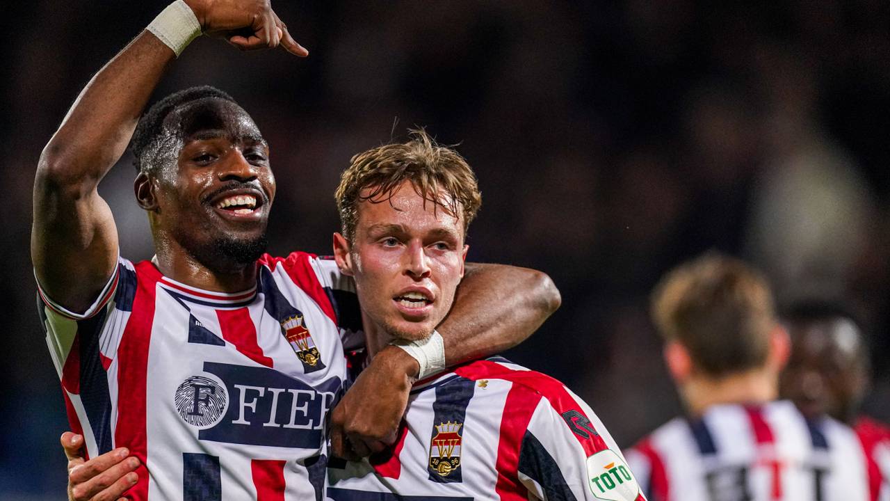 Elton Kabangu, links, en Niels van Berkel van Willem II (foto: OrangePictures).