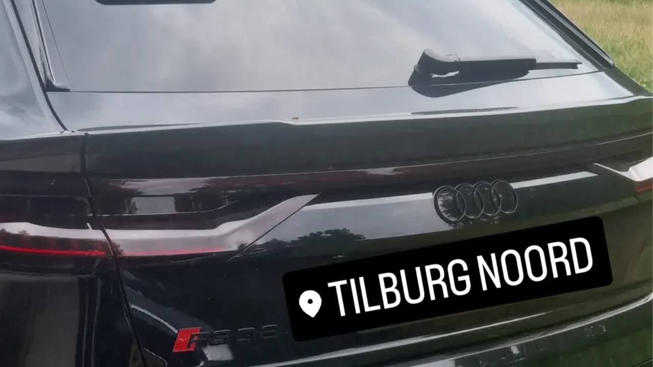 De Audi RSQ8 reed veel te hard (foto: Instagram politie_groenebeemden).