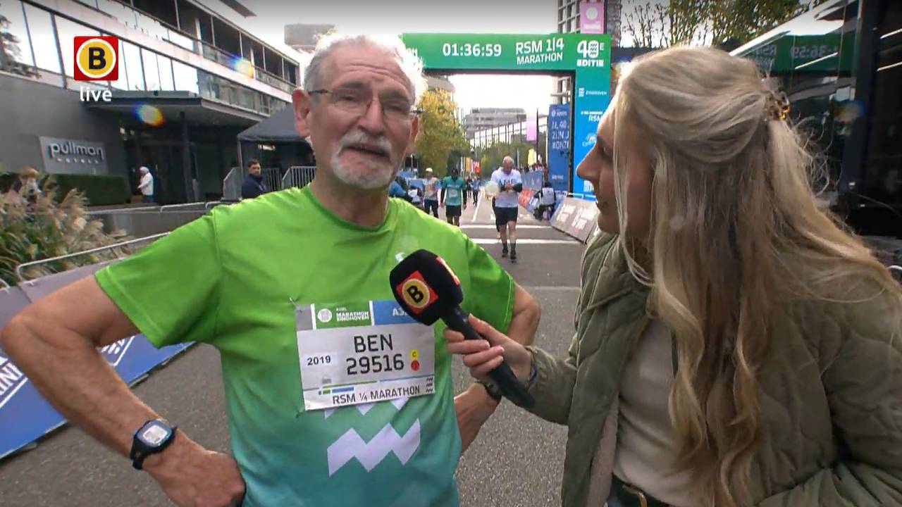 Ben was niet helemaal tevreden met zijn 1/4 marathon.