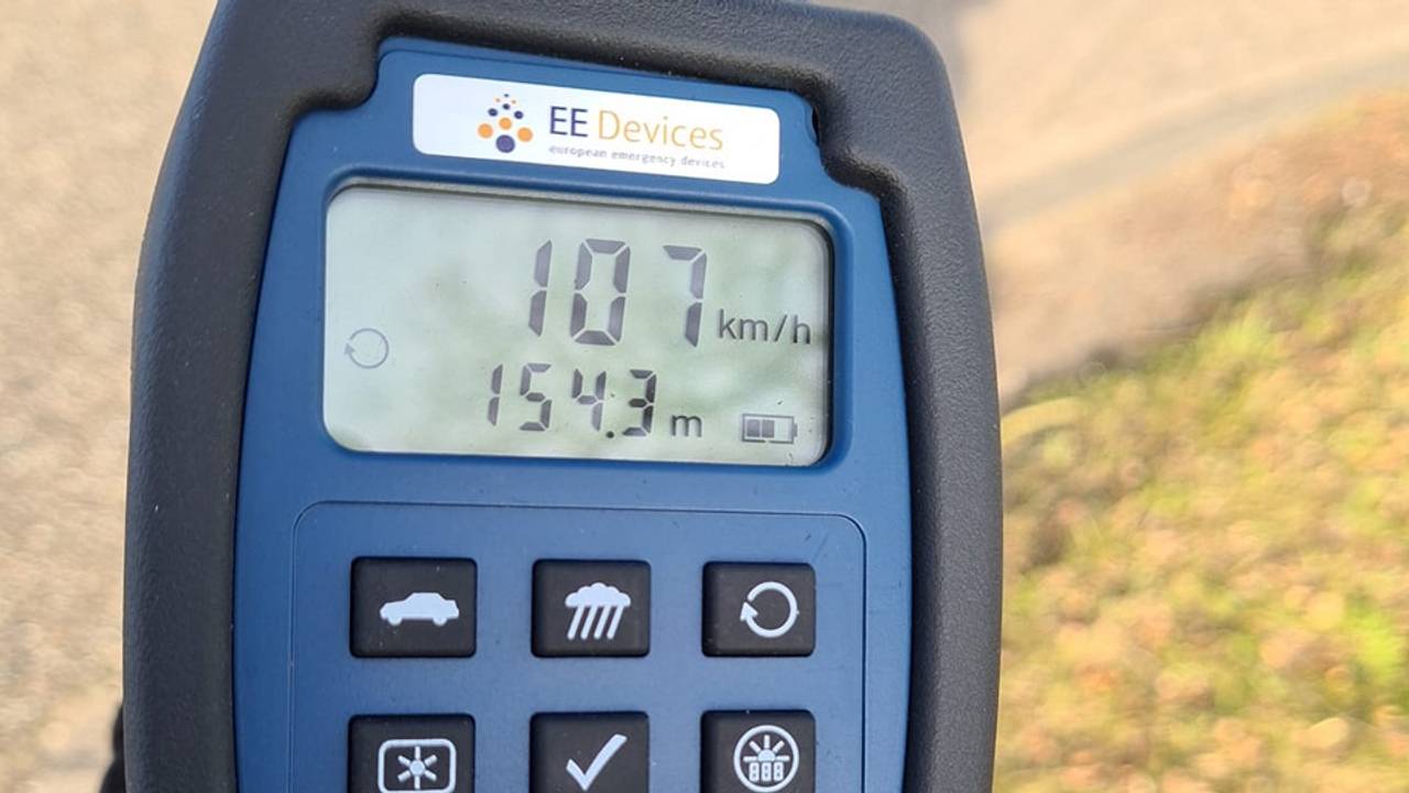 De hoogst gemeten snelheid was 107 kilometer per uur (Foto: Politie Meierijstad).