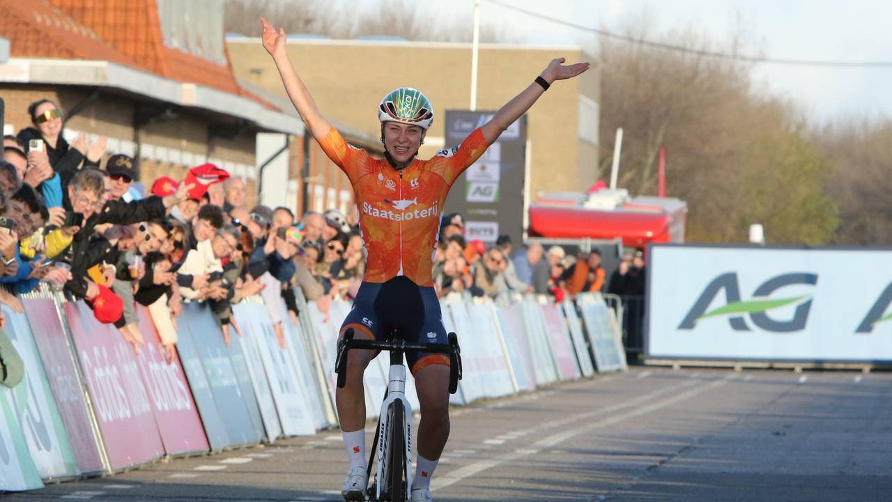 Inge van der Heijden na de Ek-winst (foto: Orangepictures).