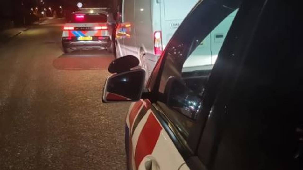 Agenten lieten de bestuurder van de bestelbus stoppen op de A16 bij Prinsenbeek (foto: Instagram wijkagenten Etten-Leur).