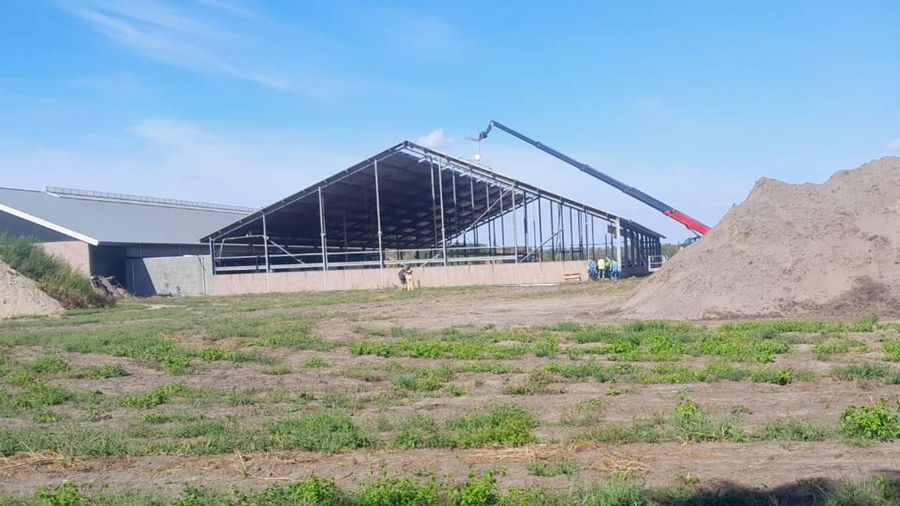 De stal in Netersel waar het misging.