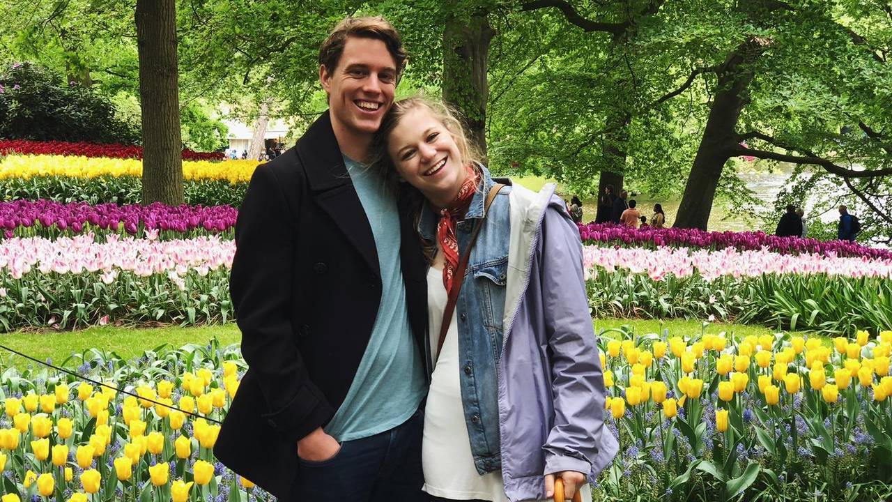 Sam van Raaij en zijn Amerikaanse vriendin Devin.