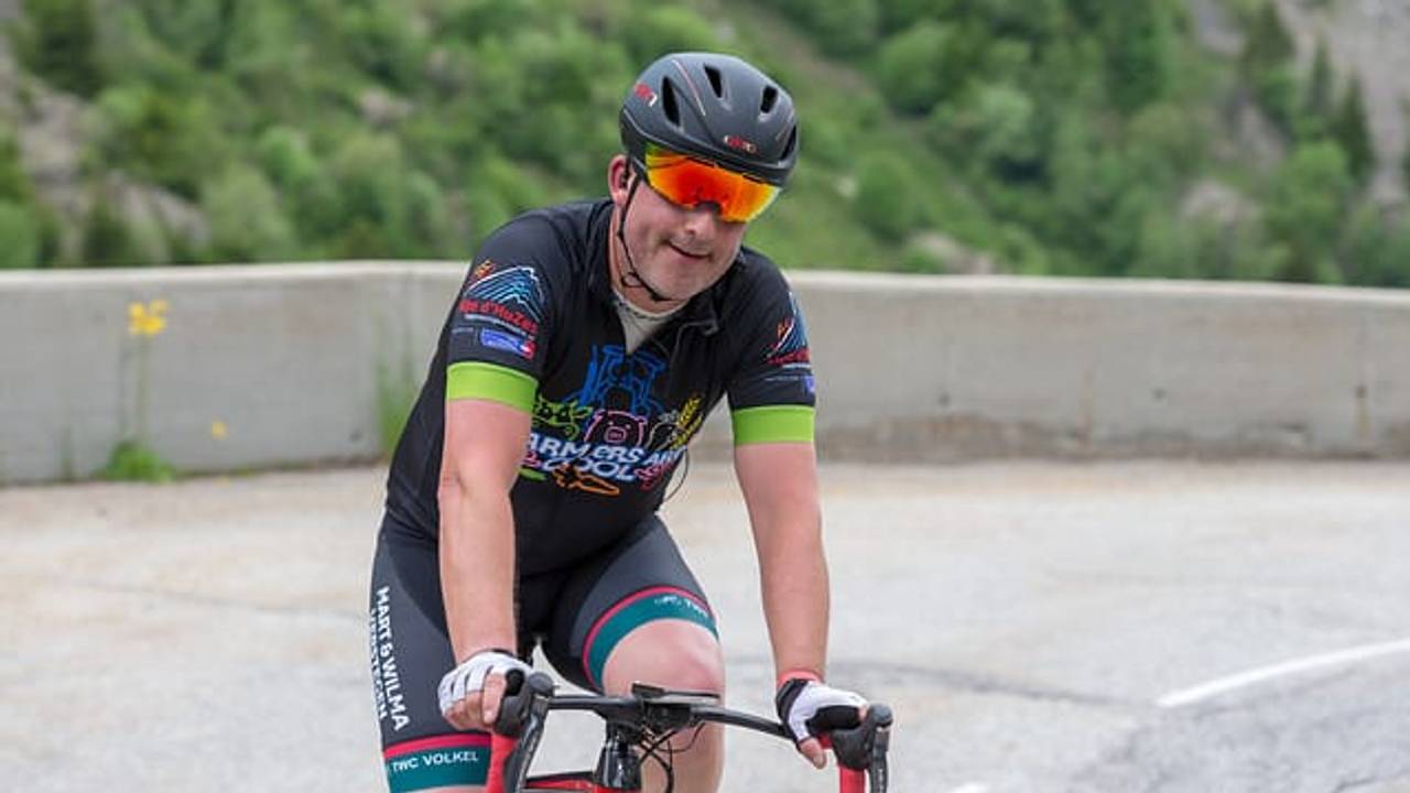 Marc bedwong 52 keer de Alpe d’Huez (eigen foto).