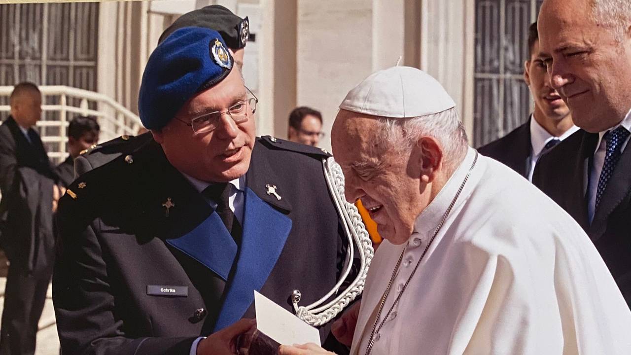 Maarten Schriks op bezoek bij paus Franciscus